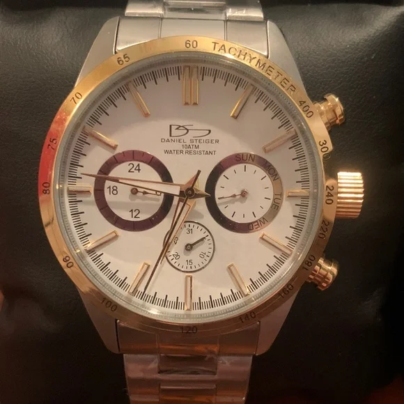 Daniel Steiger Phantom Two-Tone Chronograph Men’s Watch NIB Never Worn - Picture 4 of 9